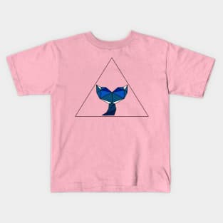 Geometric whale fin Kids T-Shirt